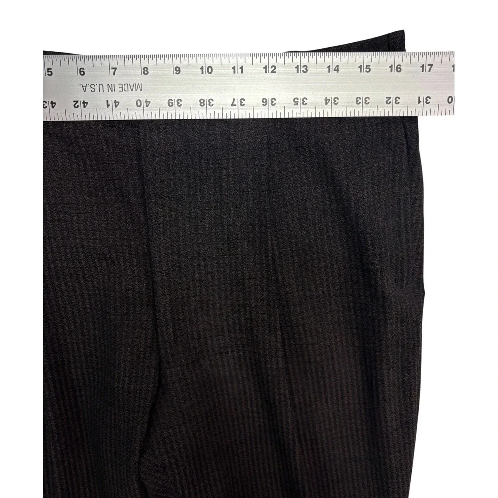 vtg 60s Bespoke 40R 32x30 Brown Stripe 2pc Pant Suit Wool Pleated High Waisted